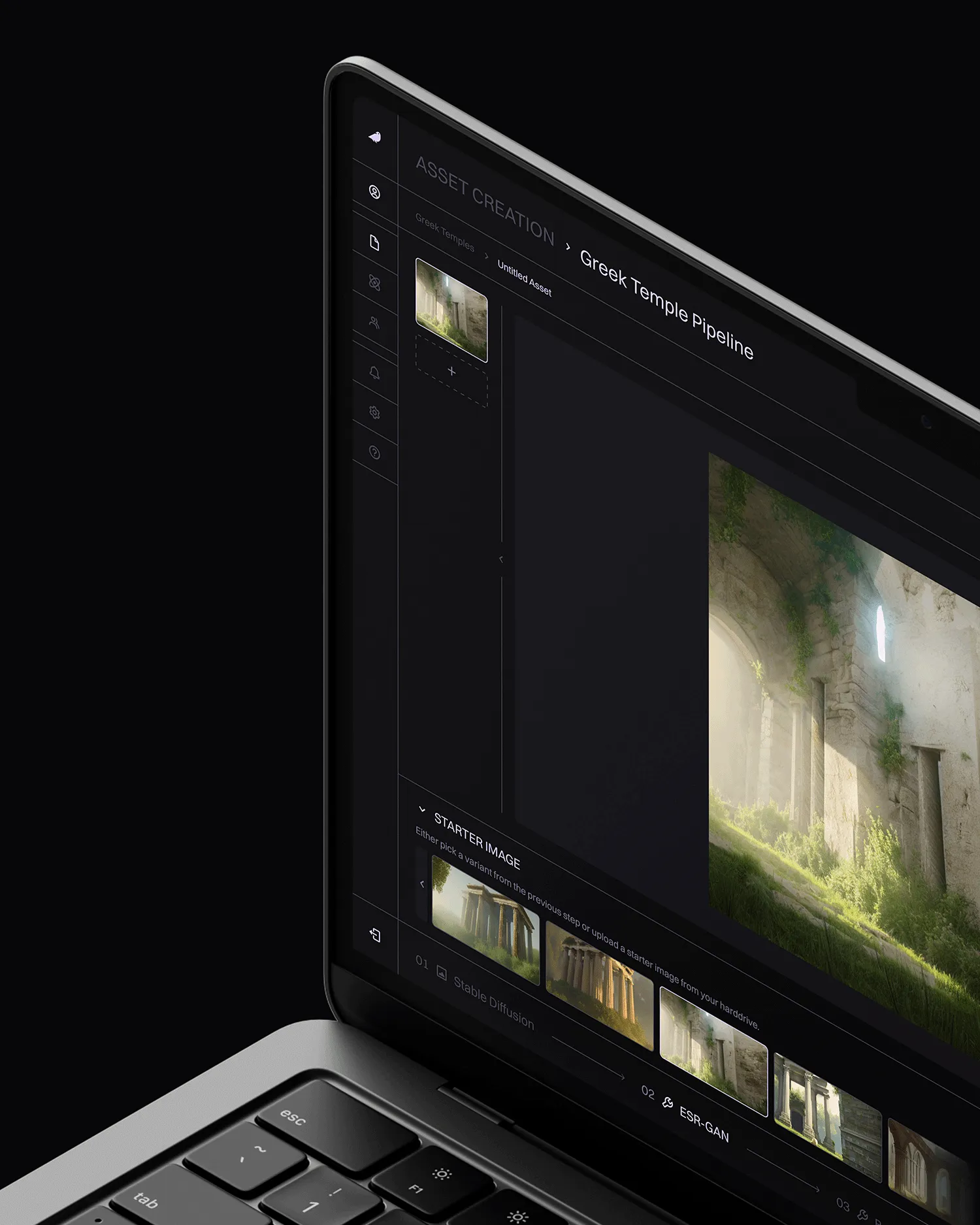 MacBook Mockup of the edit screen of KRAU