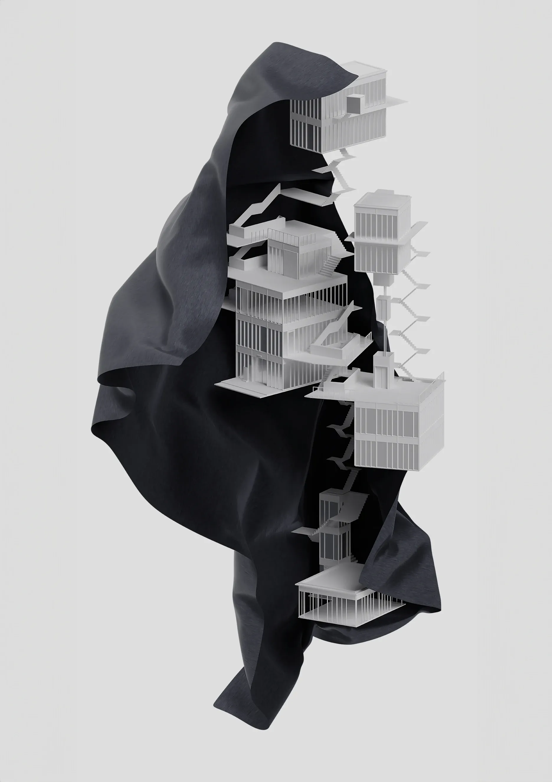 Rendering of the key visual of the Werkschau Kommunikationsdesign Sommersemester 2021 at HTWG Konstanz